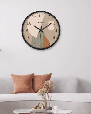 Clock 12 Inch Analog Decorative Latest Wall Clock Tic-Toc Movement Classic (Black)