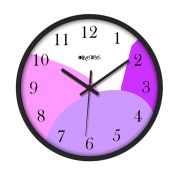 Analog Decorative Latest Wall Clock Tic-Toc Movement Classic Clock Round (Black)