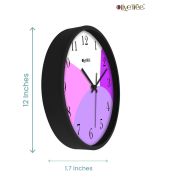 Analog Decorative Latest Wall Clock Tic-Toc Movement Classic Clock Round (Black)