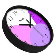 Analog Decorative Latest Wall Clock Tic-Toc Movement Classic Clock Round (Black)