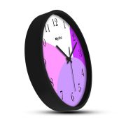 Analog Decorative Latest Wall Clock Tic-Toc Movement Classic Clock Round (Black)