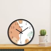 Clock 12 Inch Analog Decorative Latest Wall Clock Tic-Toc Movement Classic Clock Round (Black)
