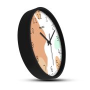 Clock 12 Inch Analog Decorative Latest Wall Clock Tic-Toc Movement Classic Clock Round (Black)