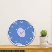 Analog Decorative Wall Clock Tic-Toc Movement Classic Clock (White)