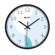 Clock 12 Inch Analog Decorative Latest Wall Clock Tic-Toc Movement Classic Clock Round (Black)