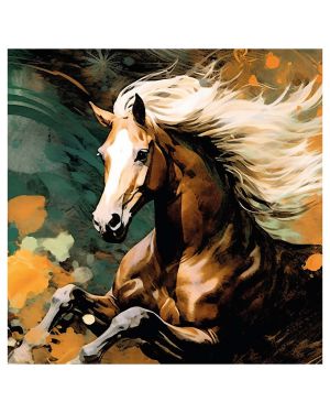 Wooden Wall Art Attractive Horse Canvas Painting