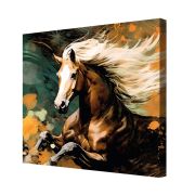 Wooden Wall Art Attractive Horse Canvas Painting