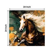 Wooden Wall Art Attractive Horse Canvas Painting