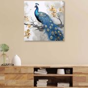 Wooden Wall Art Attractive Peacock Canvas Painting