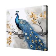 Wooden Wall Art Attractive Peacock Canvas Painting