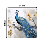 Wooden Wall Art Attractive Peacock Canvas Painting