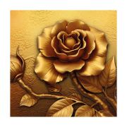 Olive Tree Wooden Wall Art Golden Flower Canvas Painting 24 x 24 inch Multicolour