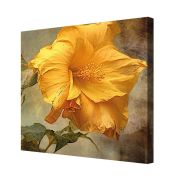 Olive Tree Wooden Wall Art Attractive Flower Canvas Painting 24 x 24 inch Multicolour