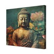 Olive Tree Wooden Wall Art Gautam Buddha Canvas Painting 24 x 24 inch Multicolour