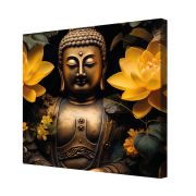 Olive Tree Wooden Wall Art Gautam Buddha ji Canvas 24 x 24 inch Multicolour