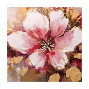 Olive Tree Wooden Wall Art Red Flower Canvas Painting 24 x 24 inch Multicolour