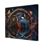 Olive Tree Wooden Wall Art Attractive Bird Canvas Painting 24 x 24 inch Multicolour