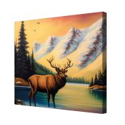 Olive TreeWooden Wall Art Scenary Canvas Painting for 24 x 24 inch Multicolour