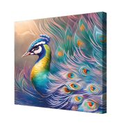 Olive TreeWooden Wall Art Multicolour Bird Canvas Painting 24 x 24 inch Multicolour