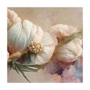 Olive TreeWooden Wall Art White Rose Canvas Painting 24 x 24 inch Multicolour