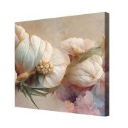 Olive TreeWooden Wall Art White Rose Canvas Painting 24 x 24 inch Multicolour