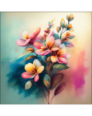 Olive TreeWooden Wall Art  Canvas Painting for Home 24 x 24 inch Multicolour