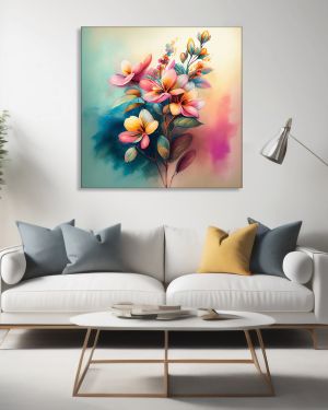 Olive TreeWooden Wall Art  Canvas Painting for Home 24 x 24 inch Multicolour