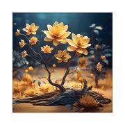 Olive TreeWooden Wall Art Canvas Painting for Home 24 x 24 inch Multicolour