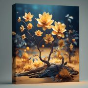 Olive TreeWooden Wall Art Canvas Painting for Home 24 x 24 inch Multicolour