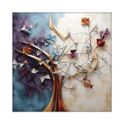 Olive TreeWooden Wall Art Canvas Painting for Home 24 x 24 inch Multicolour