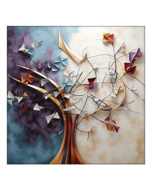 Olive TreeWooden Wall Art  Canvas Painting for Home 24 x 24 inch Multicolour