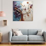 Olive TreeWooden Wall Art Canvas Painting for Home 24 x 24 inch Multicolour