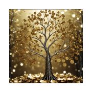 Olive TreeWooden Wall Art  Canvas Painting for Home 24 x 24 inch Multicolour