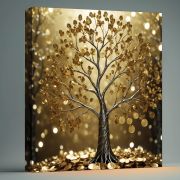 Olive TreeWooden Wall Art  Canvas Painting for Home 24 x 24 inch Multicolour