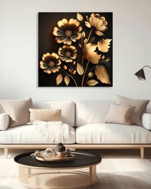 Olive TreeWooden Wall Art  Canvas Painting for Home 24 x 24 inch Multicolour