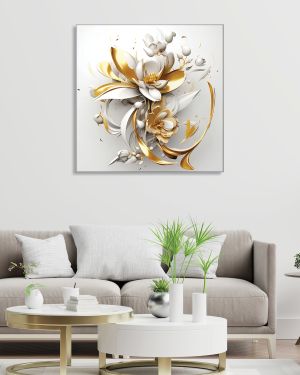 Olive TreeWooden Wall Art  Canvas Painting for Home 24 x 24 inch Multicolour