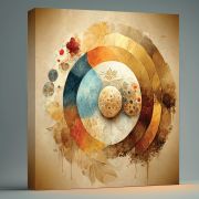 Olive TreeWooden Wall Art Canvas Painting for Home 24 x 24 inch Multicolour