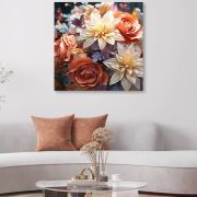Olive TreeWooden Wall Art Canvas Painting for Home 24 x 24 inch Multicolour