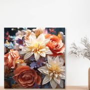 Olive TreeWooden Wall Art Canvas Painting for Home 24 x 24 inch Multicolour