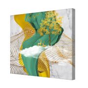 Olive TreeWooden Wall Art Canvas Painting for Home 24 x 24 inch Multicolour