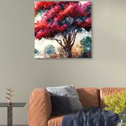 Olive TreeWooden Wall Art Canvas Painting for Home 24 x 24 inch Multicolour