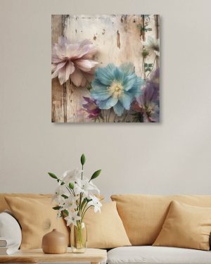Olive TreeWooden Wall Art  Canvas Painting for Home 24 x 24 inch Multicolour