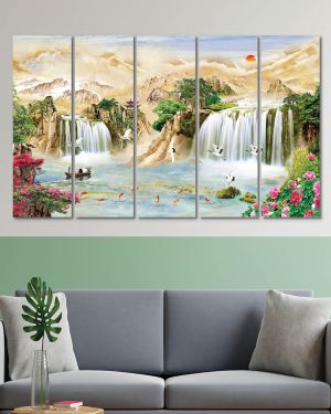 Olive Tree Large Scenary Canvas Painting for Wall Decoration Picture Split Panels Art Decor Set of 5 Canvas Paintings