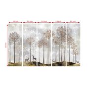 Olive Tree Large Beautiful Canvas Painting for Wall Decoration Picture Split Panels Art Decor Set of 5 Canvas Paintings