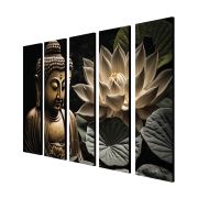 Olive Tree Large Buddha Ji Canvas Painting for Wall Decoration Picture Split Panels Art Decor Set of 5 Canvas Paintings