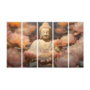 Olive Tree Large Buddha Canvas Painting for Wall Decoration Picture Split Panels Art Decor Set of 5 Canvas Paintings