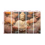 Olive Tree Large Buddha Canvas Painting for Wall Decoration Picture Split Panels Art Decor Set of 5 Canvas Paintings