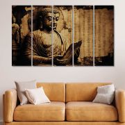 Olive Tree Large Attractive Buddha Canvas Painting for Wall Decoration Picture Split Panels Art Decor Set of 5 Canvas Paintings