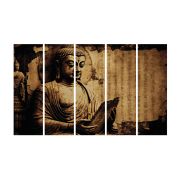 Olive Tree Large Attractive Buddha Canvas Painting for Wall Decoration Picture Split Panels Art Decor Set of 5 Canvas Paintings