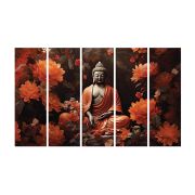 Olive Tree Large Buddha Art Canvas Painting for Wall Decoration Picture Split Panels Art Decor Set of 5 Canvas Paintings